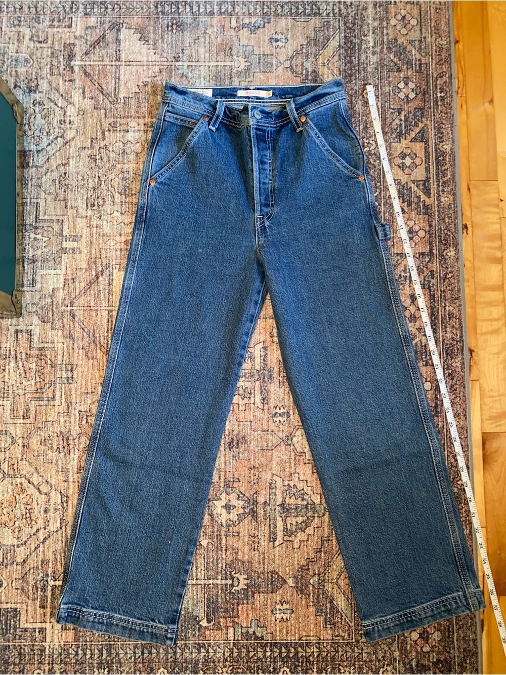 Levi's Women's Relaxed Straight Jeans in Dark Blue Denim